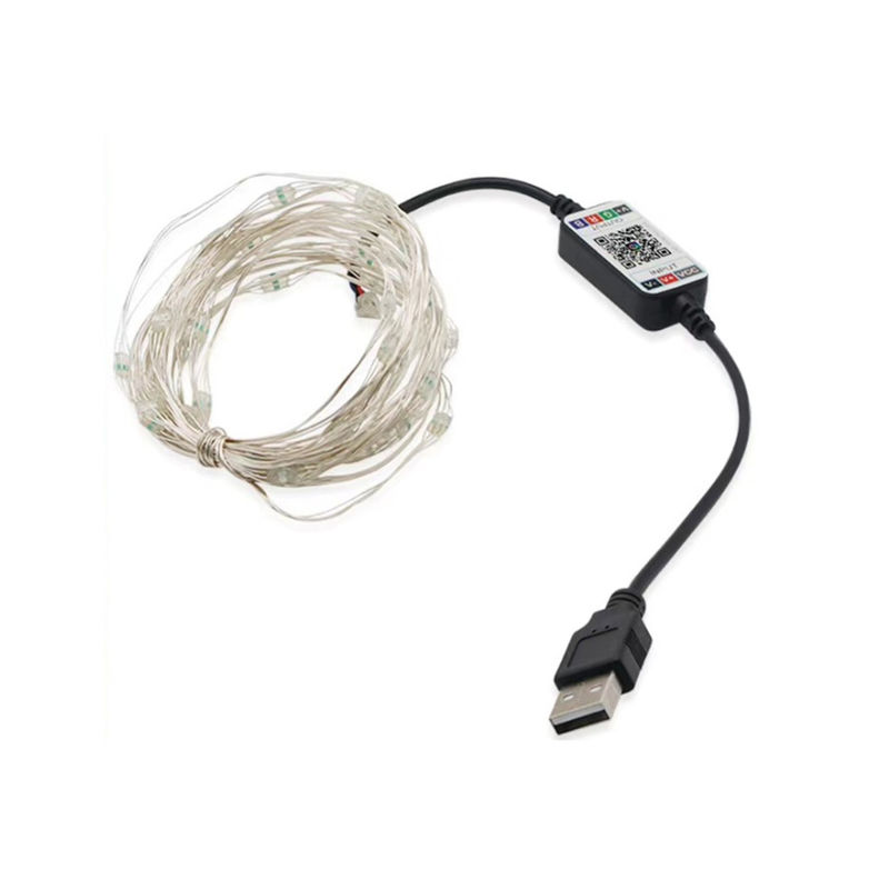 Wasserdichte Synchronisierungs-intelligenter dekorativer Lichter RGB-WIFI SolarKupferdraht APP-Steuerled