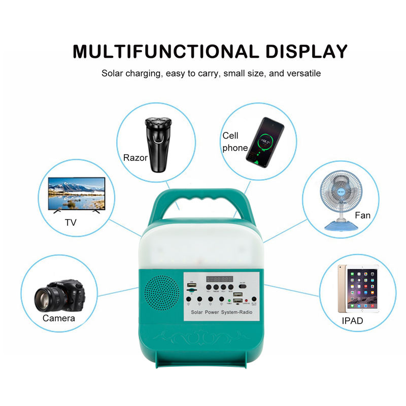 Mini Portable Solar Home Lighting-Energie-System Mp3 für Aluminiumlegierung im Freien