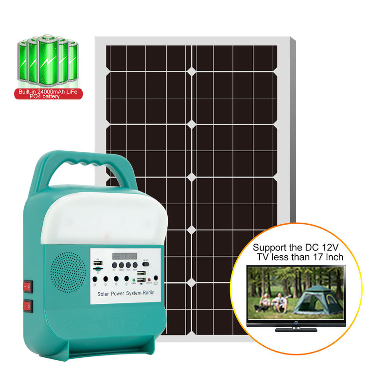 Tragbarer Mini Home Solar Lighting System mit FM-Radio-kampierendem Generator im Freien
