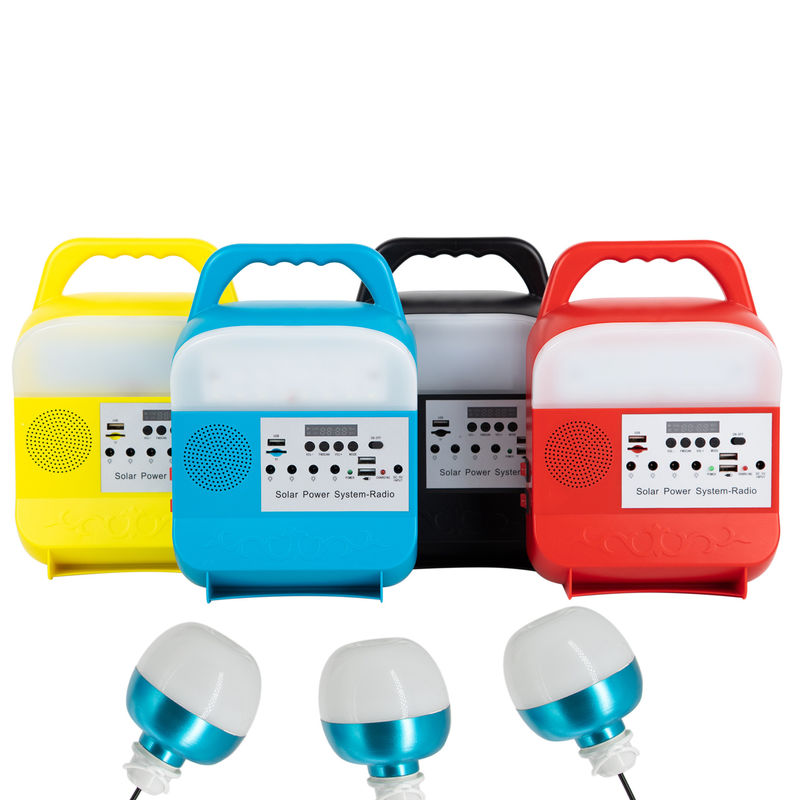 Wieder aufladbarer Hauptradio des energie-Beleuchtungssystem-Kit Solar Bulb Set With mit USB-Port