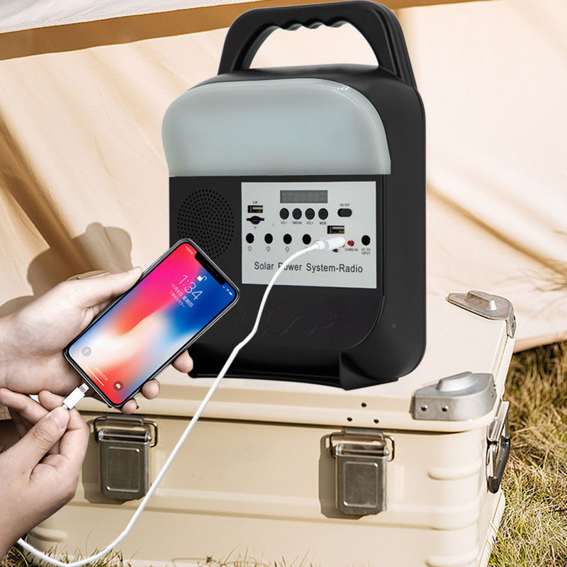 Wieder aufladbarer Hauptradio des energie-Beleuchtungssystem-Kit Solar Bulb Set With mit USB-Port