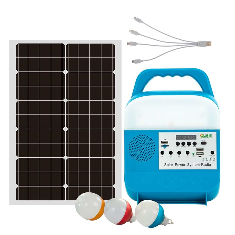 Mini Portable Solar Power Energy-Beleuchtungssystem mit geführtem Licht für Handy