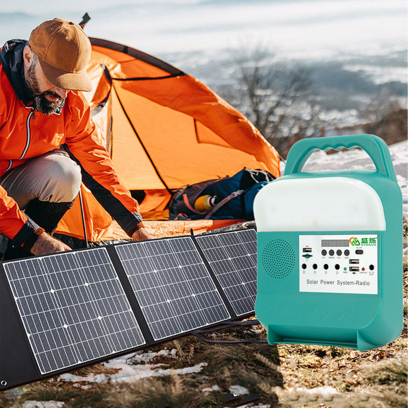 LED-Licht-Solarhauptbeleuchtungssystem-Ausrüstungs-tragbarer kampierender Lampen-Fackel-Radio