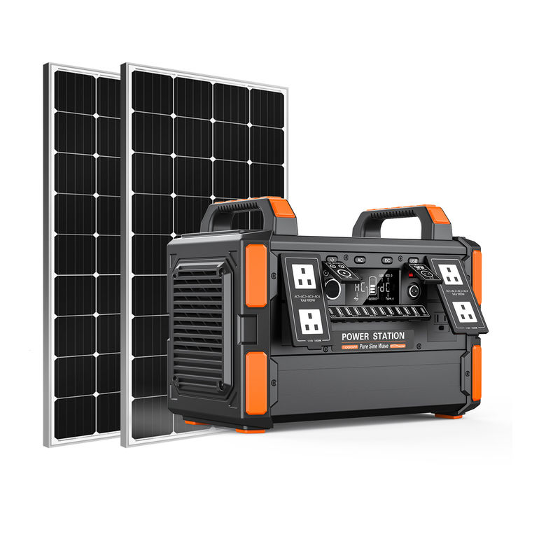 Lithium-Batterie-tragbare Sonnenkraftwerk-Gremien mit dem Nippen an drahtloser Station der Bank-1000w
