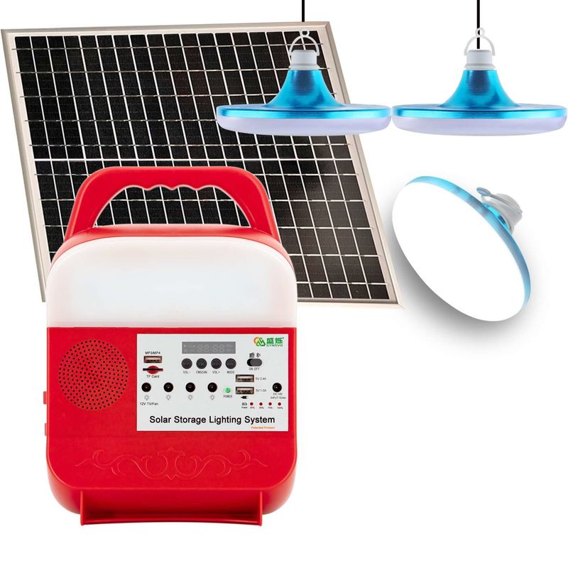 Haupt-beleuchtende Energie-Solarsystem Mini Portable 25w DCs 12v Ups tragbares Haus Mp3