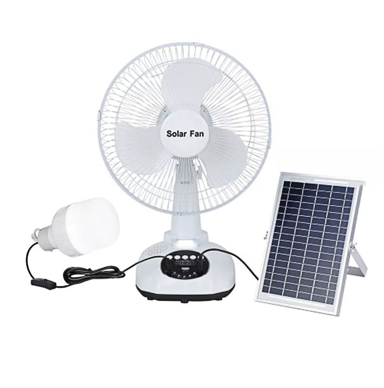 Tragbarer elektrischer SolarVentilator im Freien für kampierende Aufladungstabellen-Energie-Bank 12 Zoll