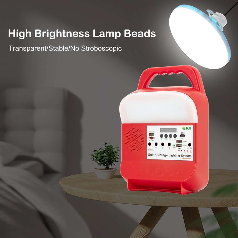Kleines tragbares Mini Solar Powered Supply Backup-Beleuchtungs-Energie-Hauptsystem mit LED