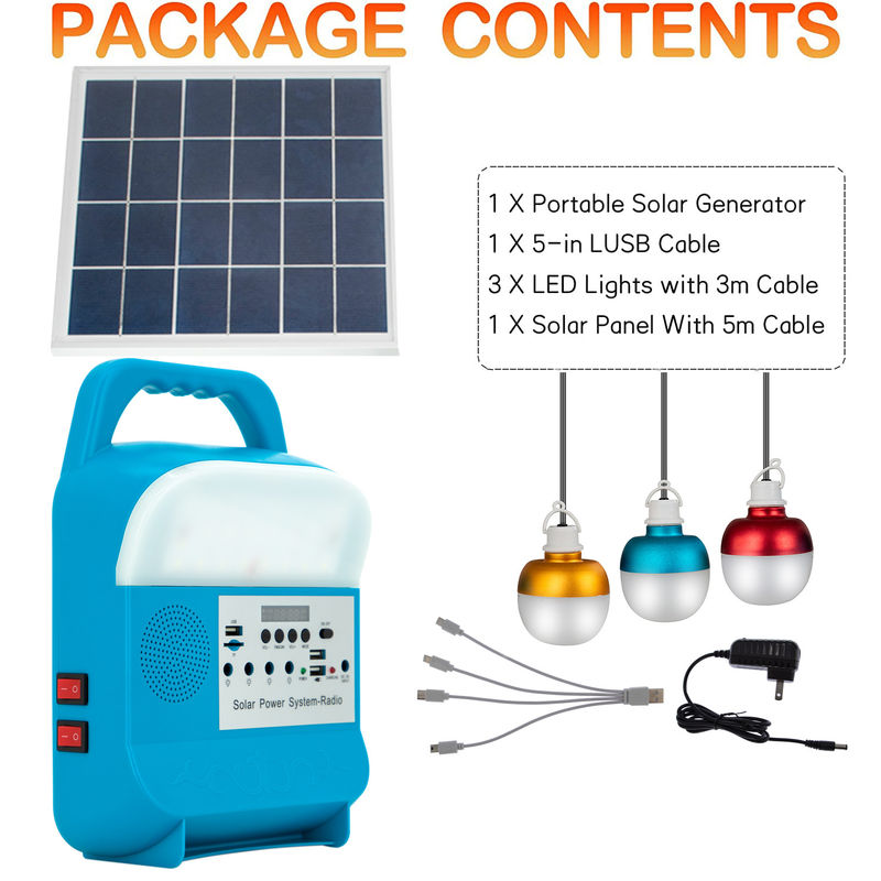 Tragbare LED-kampierende Solargarten-Licht-Lampe belastete Energie-Platte angetriebene Notbirne