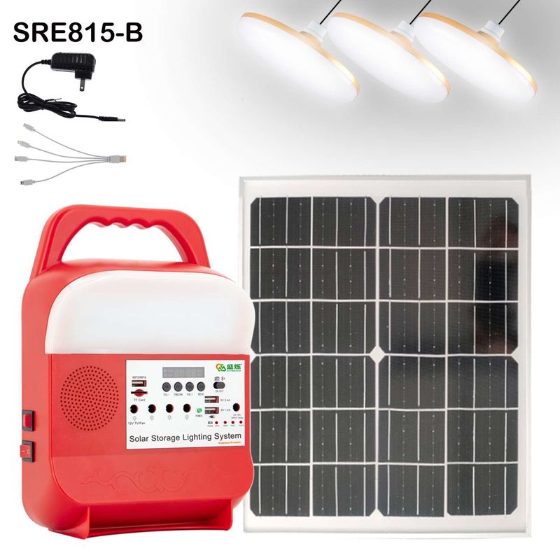 LED-Lichttyp Solarlicht-Kits mit Doppel-USB-Solarsystem für Zuhause SRE-815