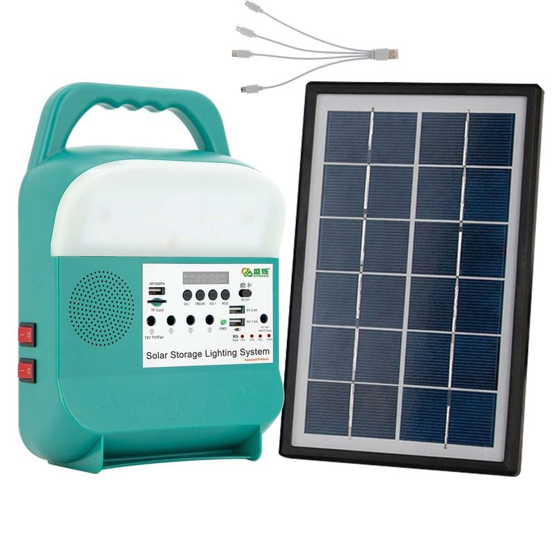 Mini Portable Small Solar Generator-Energie-System mit Radio-Blubs für Haus
