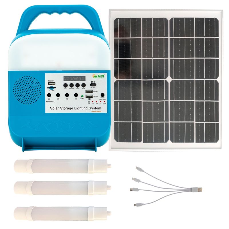 Mini Portable Solar Power Light-Ausrüstungen mit 3 LED-Radio für Afrika ländlich