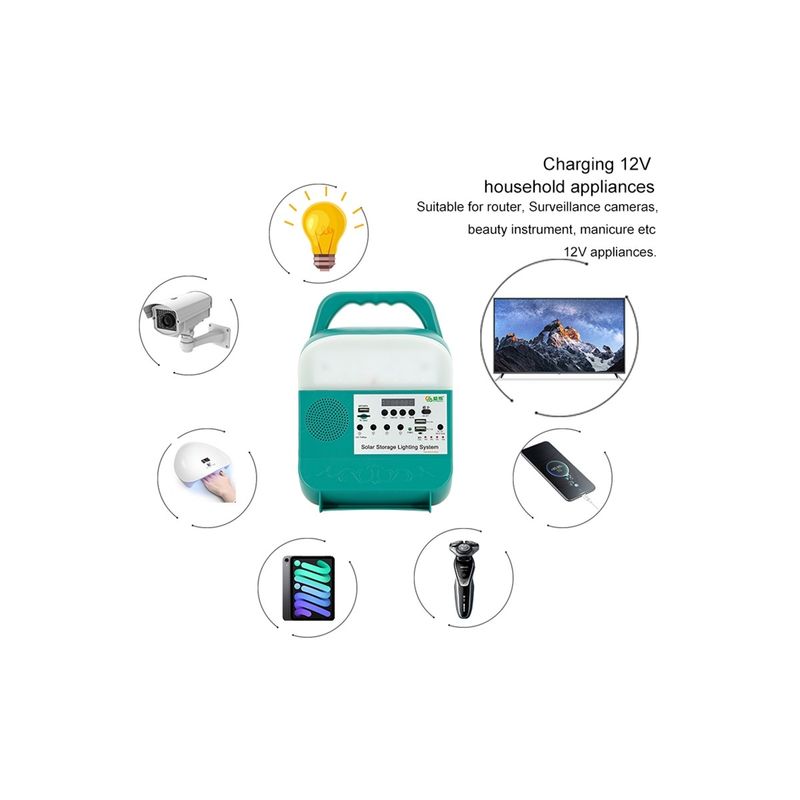 tragbares Sonnenkraftwerk 80W 10000mAh mit Licht-Batterie-Generator DCs USB LED