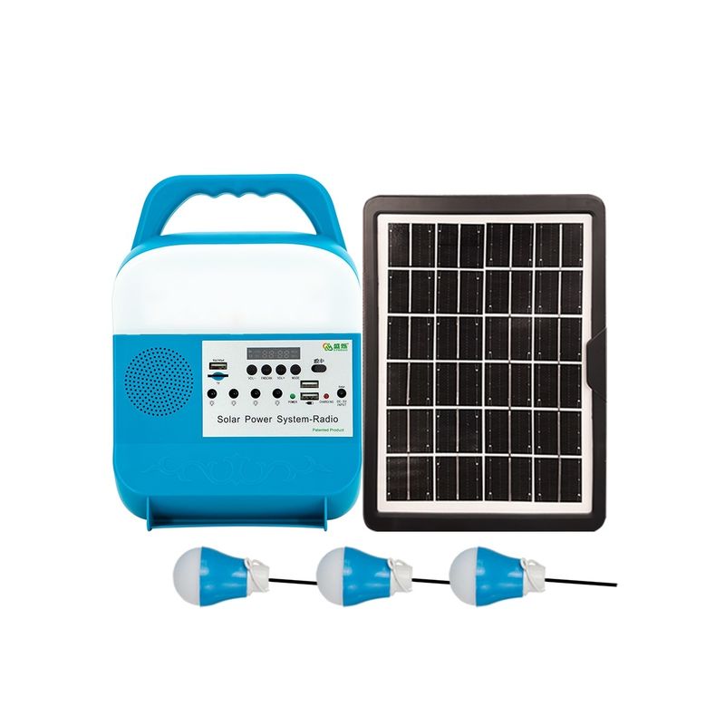 Tragbares Mini Solar Power Kits For-Haus mit Musik-Lautsprechern lockern Solarenergie und Licht 5W 6V auf