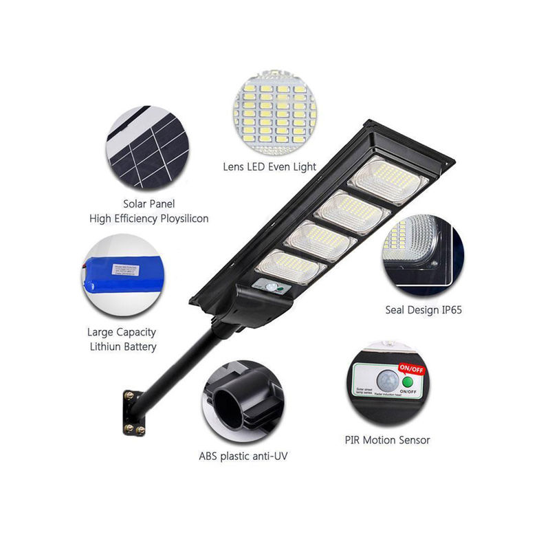 LED-Straßenlaterne-Solarenergie mit Pole-Fernsteuerungs-Sensor-wasserdichtes Lampen-hohes Lumen-geführtem Solarstraßenlaterneim Freien