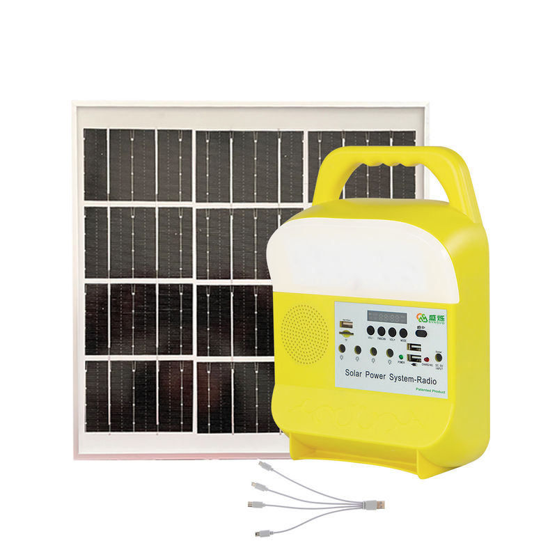 Angetriebenes beleuchtendes Radio-Solarsystem Kit For Home Use Mini Portable Solar Charging Stations mit Fan
