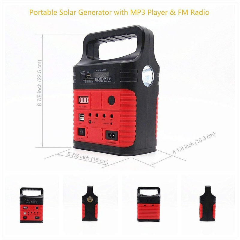 2x Usb Solar Home Lighting System Nachhaltige tragbare Energie Solarbatterie für das Haus