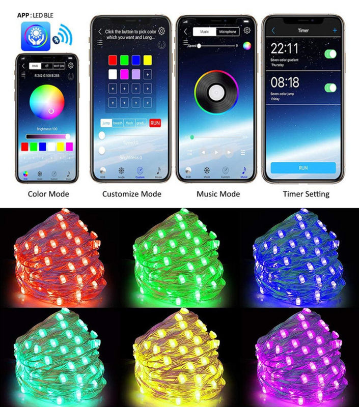 Dekorative Solarlicht-angetriebene Ketten-Garten-Solarlichter IP65 USB 6lm