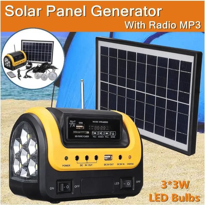 FCC EMC 5W 6V tragbares Auto-Boots-helle Solarausrüstung der Solarenergie-Lampen-12PCS SMD LED