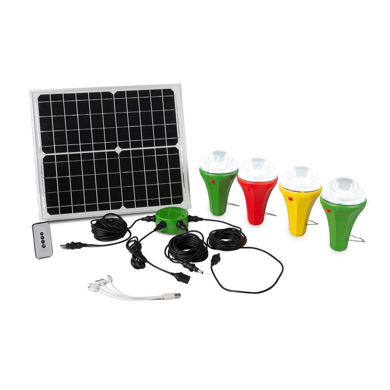 25W Solar-Ladung Camping-Licht-System eingebaut in Batterie Notfall Solarlicht Camping Gartenbeleuchtung