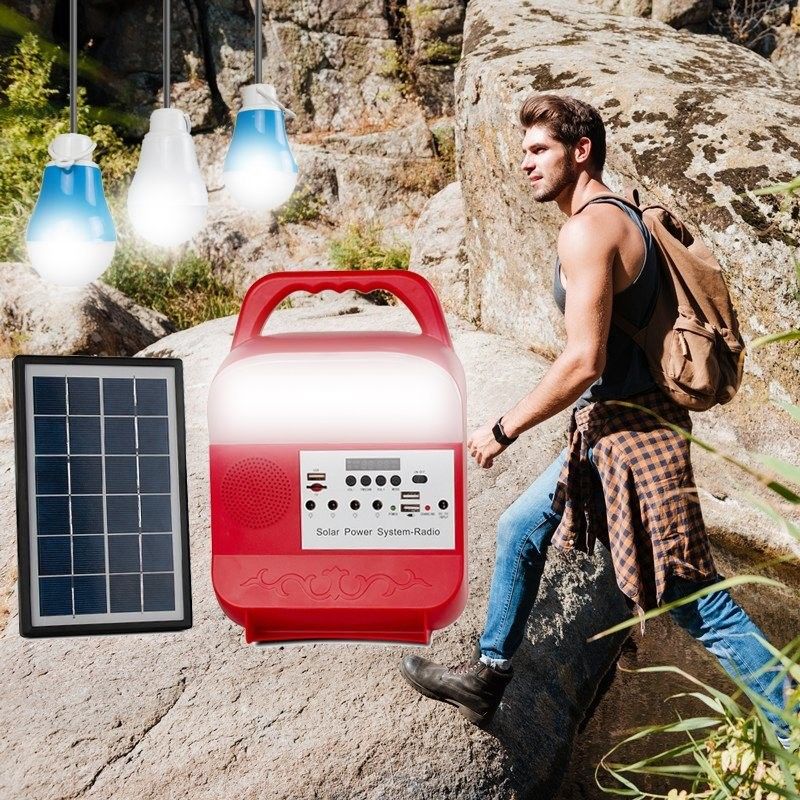 Tragbares beleuchtendes Sonnenkollektorsystem DC-Sonnensystems für Hauptsolarladegerät