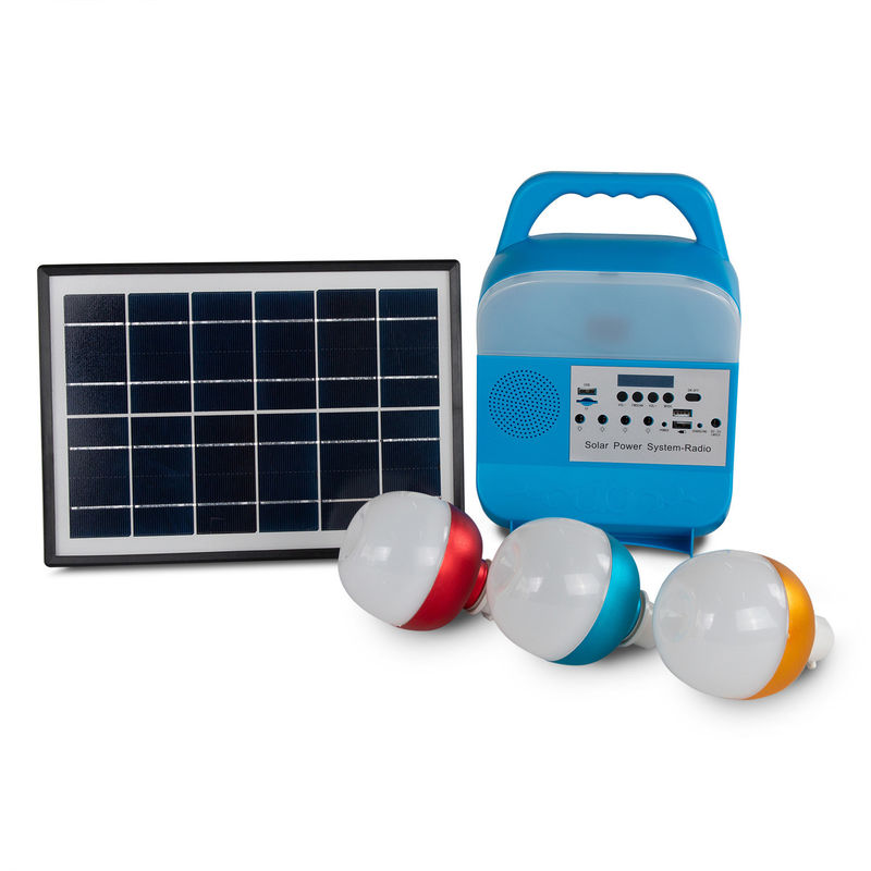 generator-Macht-Sonnenkollektor im Freien geführtes Beleuchtungssystem 5W USB TF tragbarer Solar