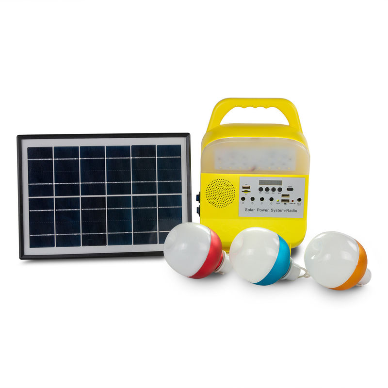 generator-Macht-Sonnenkollektor im Freien geführtes Beleuchtungssystem 5W USB TF tragbarer Solar