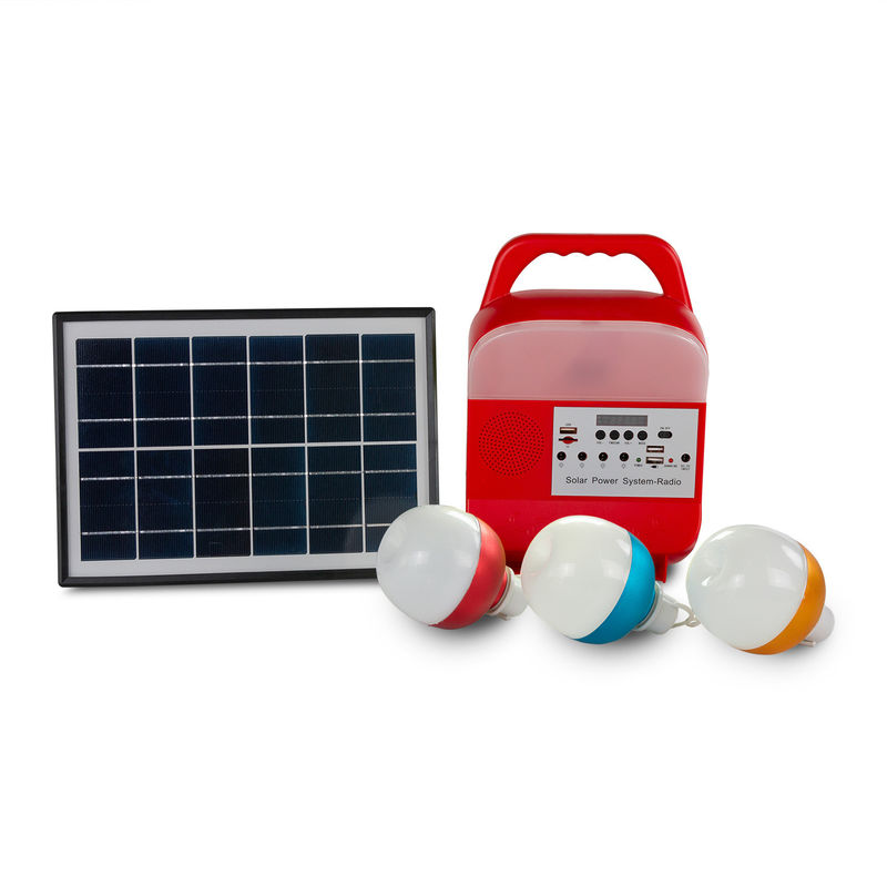 generator-Macht-Sonnenkollektor im Freien geführtes Beleuchtungssystem 5W USB TF tragbarer Solar