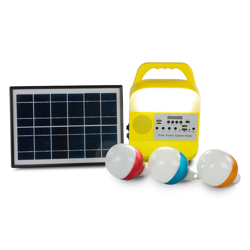 generator-Macht-Sonnenkollektor im Freien geführtes Beleuchtungssystem 5W USB TF tragbarer Solar