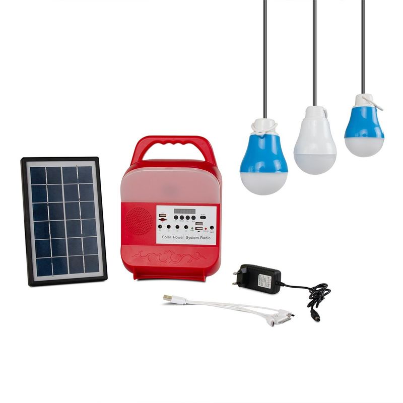 kleine Solarbeleuchtungssystem-kampierende bewegliche Stromversorgung 3W 12PCS SMD LED im Freien