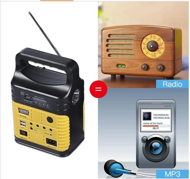 Solar-FM-Radio-Solarbeleuchtender globaler Innensonnenaufgang beleuchtet Solarradiosonnenkollektor-System