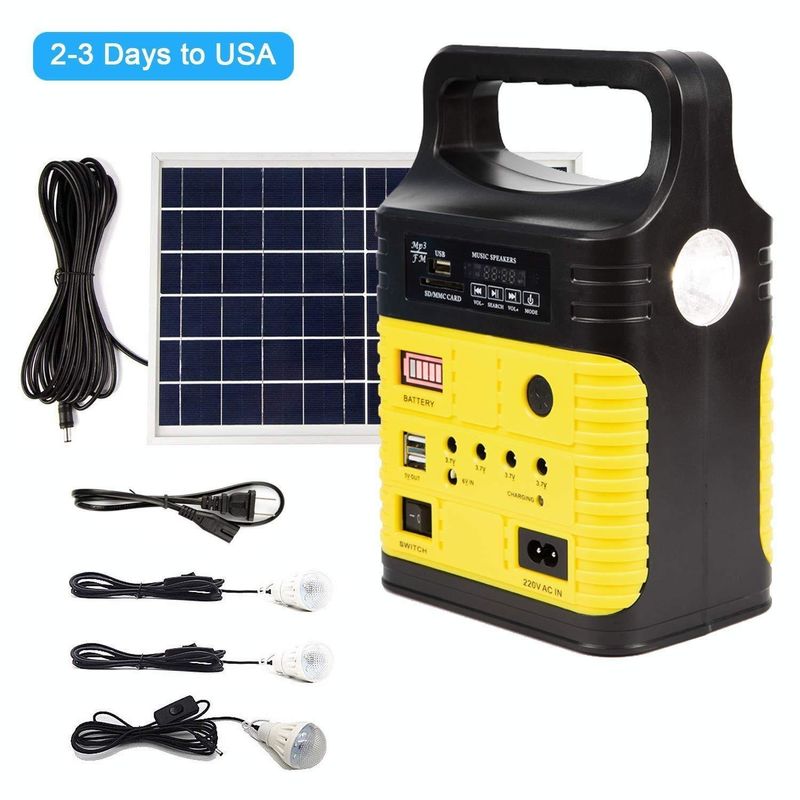 Solar-FM-Radio-Solarausrüstung weg Solarhauptdem licht Kit Global Sunrise Lights von des Gitter-Sonnensystem-10W