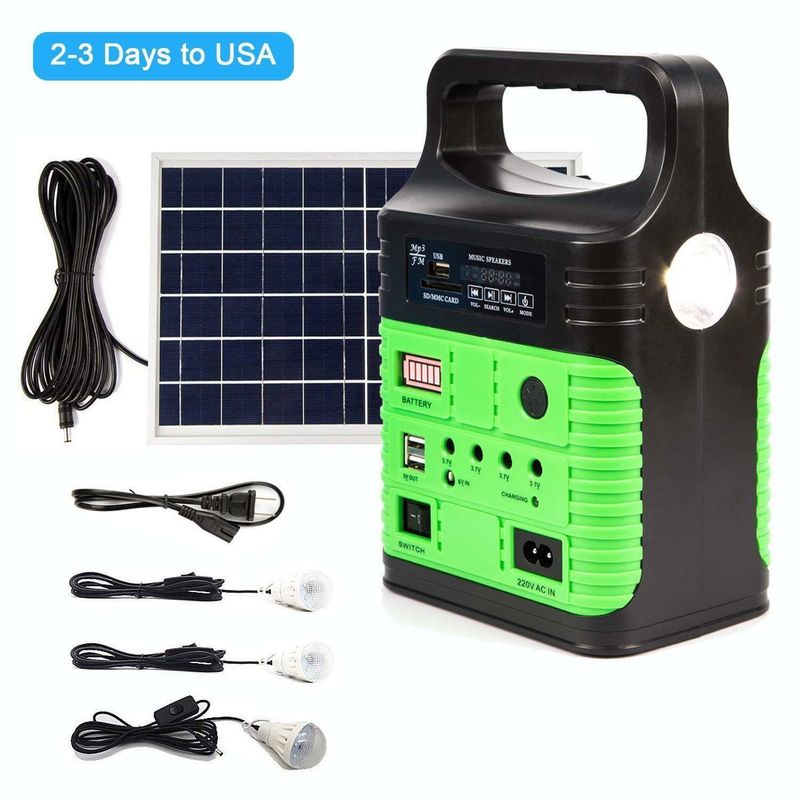 Solar-FM-Radio-Solarausrüstung weg Solarhauptdem licht Kit Global Sunrise Lights von des Gitter-Sonnensystem-10W