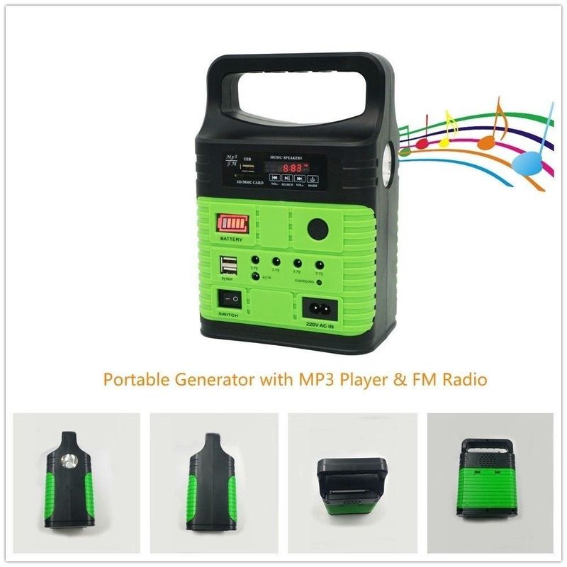 Solar-FM-Radio-Solarausrüstung weg Solarhauptdem licht Kit Global Sunrise Lights von des Gitter-Sonnensystem-10W