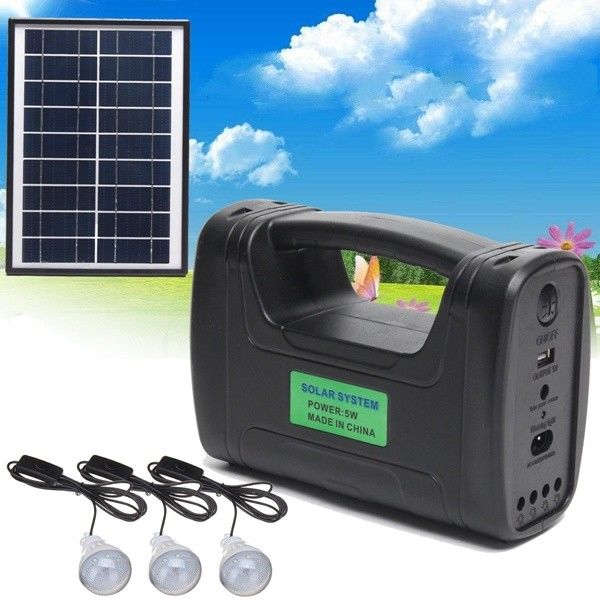 Innensolarbeleuchtung Kit With 12PCS SMD LED 3W 4W 5W	4Ah Bleisäure Batttery