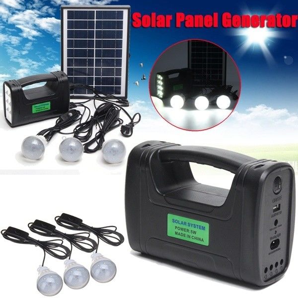 Innensolarbeleuchtung Kit With 12PCS SMD LED 3W 4W 5W	4Ah Bleisäure Batttery