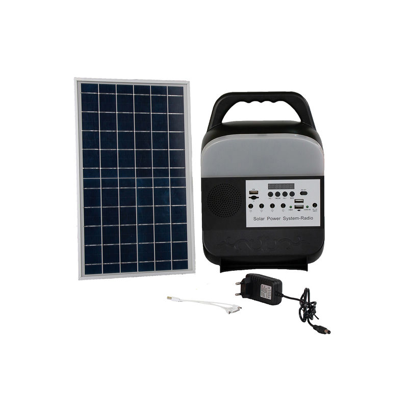 Gemalte Matt-FM-Radio-Sonnenkollektor-Energie-System-geführte kampierende Solarlichter im Freien
