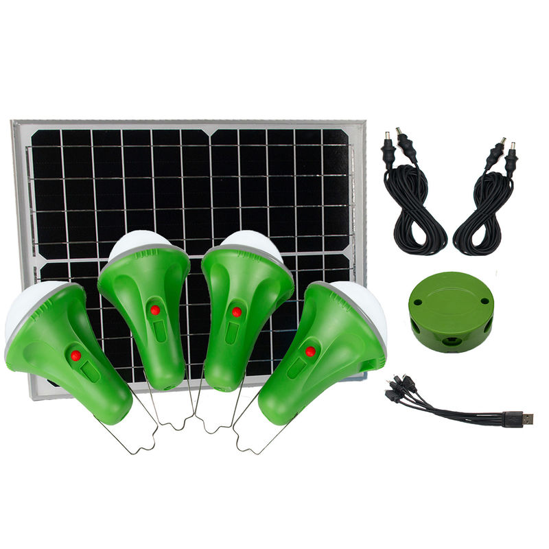 Geführte helle Solarenergie-Kit Solar Panel Charge Home-Beleuchtungssystem-Energie Innen-Kit With 4 Lampen