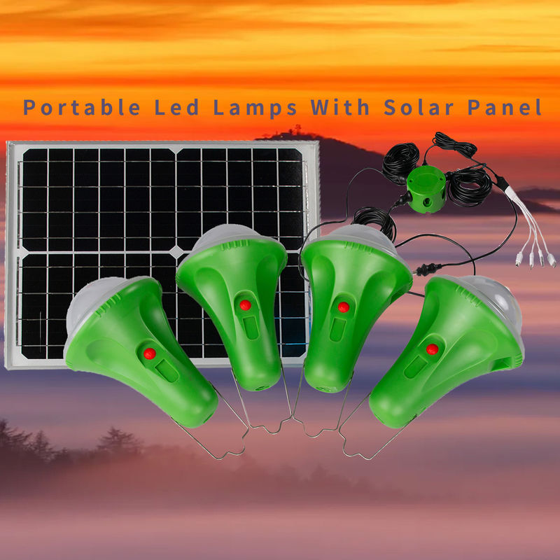 Geführte helle Solarenergie-Kit Solar Panel Charge Home-Beleuchtungssystem-Energie Innen-Kit With 4 Lampen
