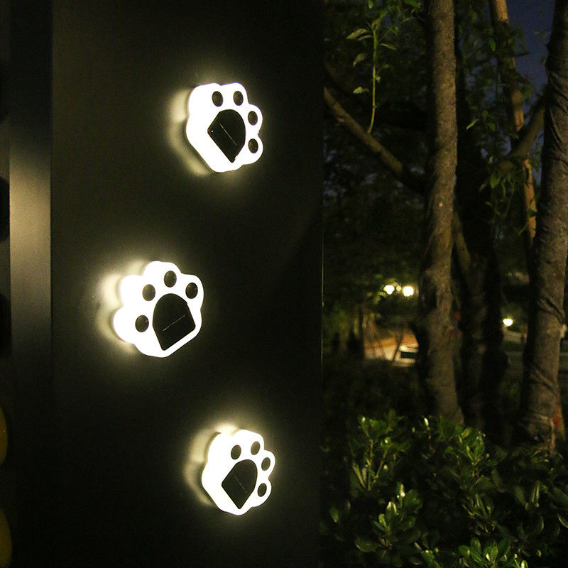 dekorative Solarlichter 5000K 70lm schließen Cat Paw Print Solar Lawn Lamp an