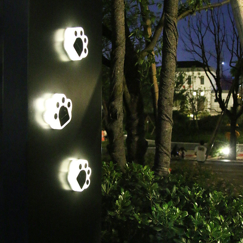 dekorative Solarlichter 5000K 70lm schließen Cat Paw Print Solar Lawn Lamp an