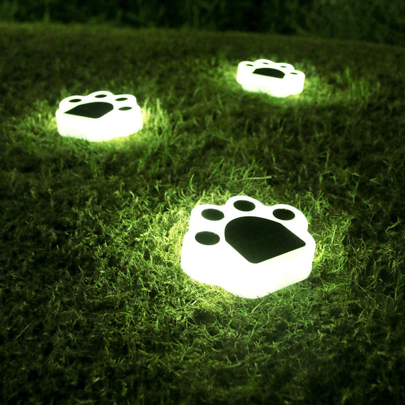 dekorative Solarlichter 5000K 70lm schließen Cat Paw Print Solar Lawn Lamp an