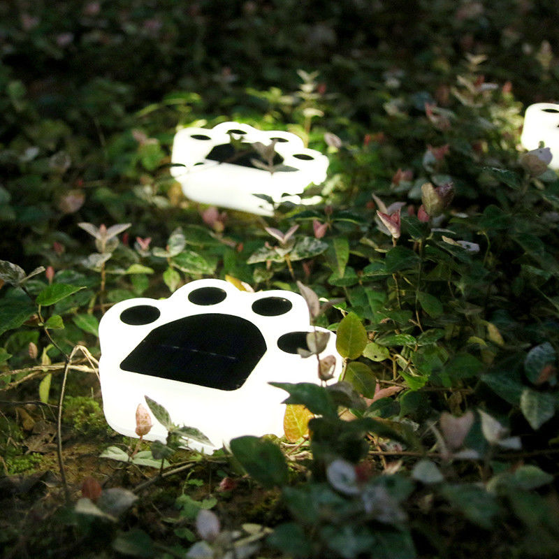 dekorative Solarlichter 5000K 70lm schließen Cat Paw Print Solar Lawn Lamp an