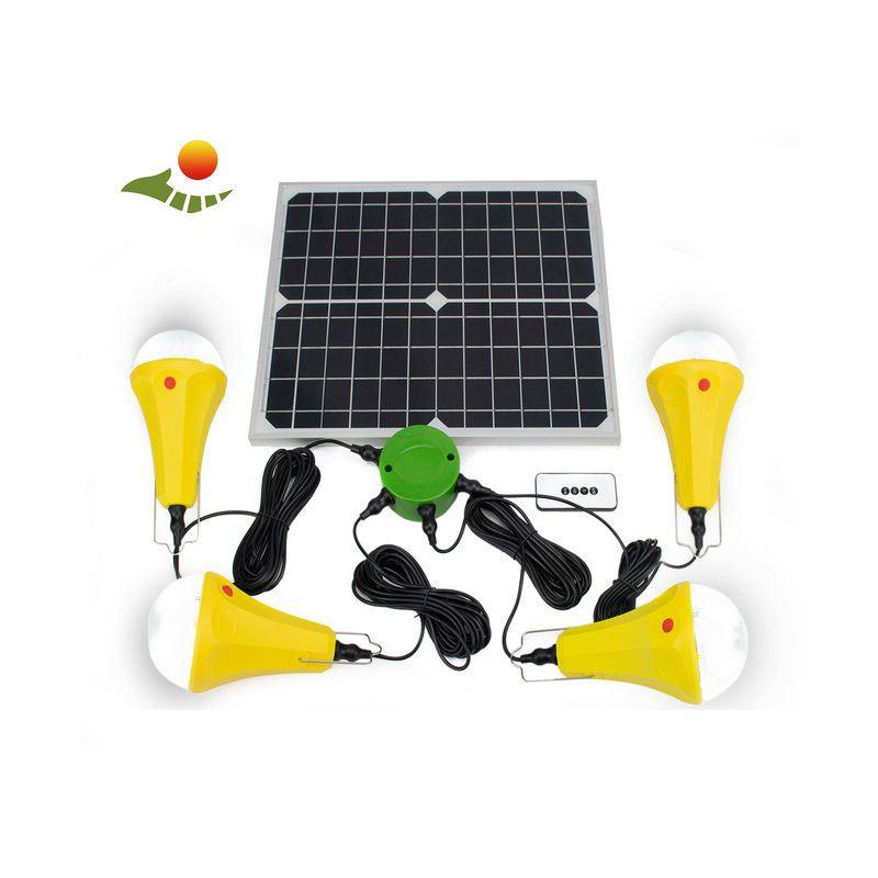 4 führte tragbare Hauptsonnensystem-Solarenergie der Modus-25W 6V Lichter mit Sonnenkollektoren