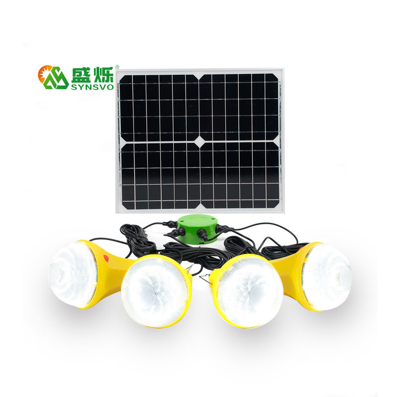 4 führte tragbare Hauptsonnensystem-Solarenergie der Modus-25W 6V Lichter mit Sonnenkollektoren