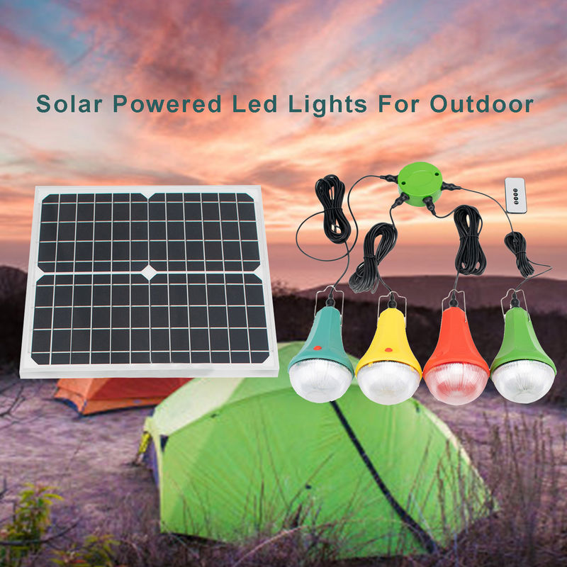 4 führte tragbare Hauptsonnensystem-Solarenergie der Modus-25W 6V Lichter mit Sonnenkollektoren