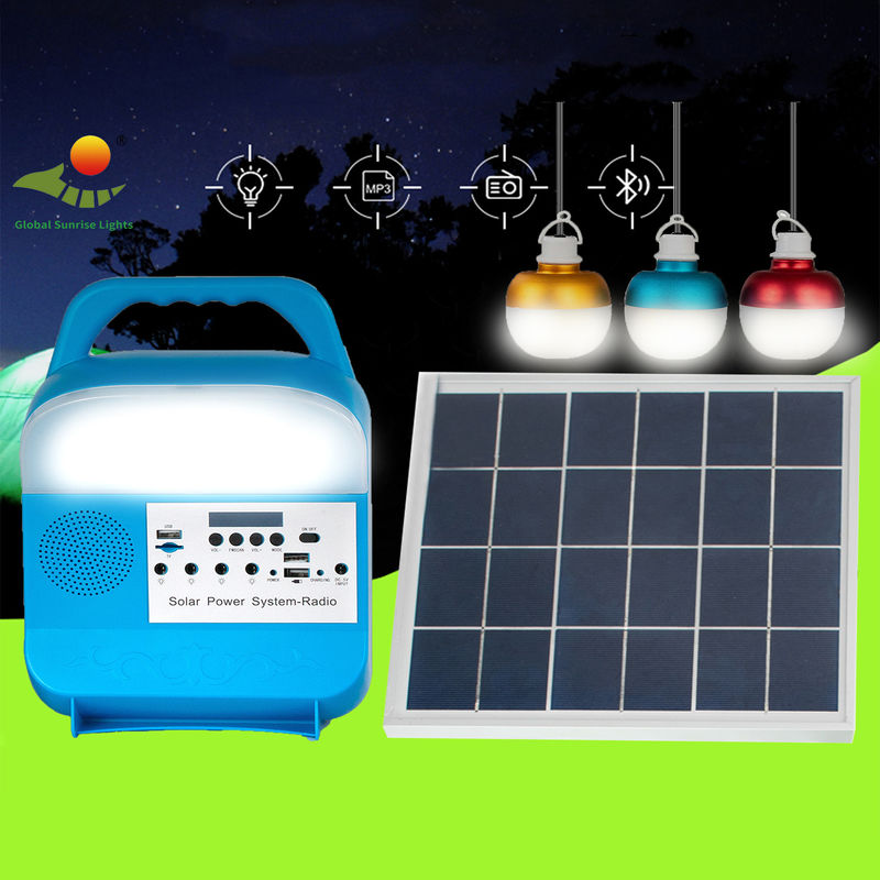 Birnen-tragbares Solarbeleuchtungssystem 3PCS LED im Freien für Hauptlesung