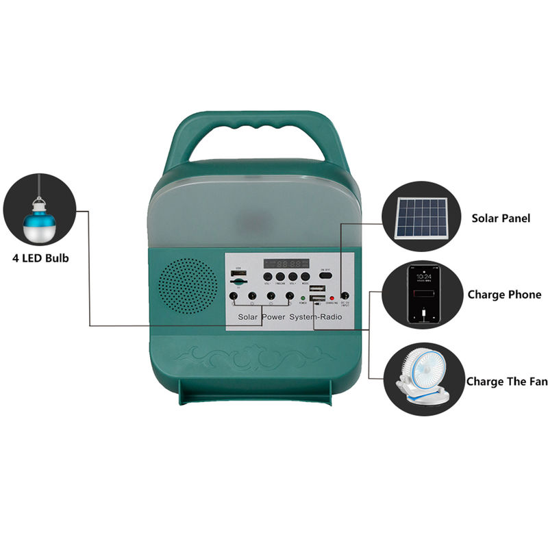 Off Grid Energy Power Bank Generator Kit Kleines tragbares Solar-LED-Glühbirnensystem für zu Hause