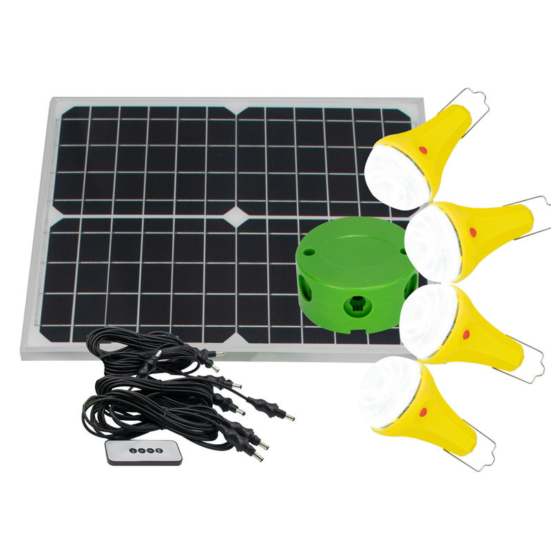 Portable Solar Lighting Kits Hochleistungs-LED-Heimstrom 4PCS 3-6V IP65