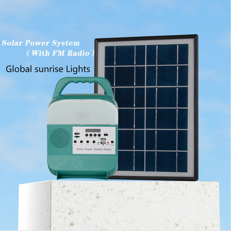 Solargenerator-3pcs Hauptbeleuchtungssystem 3.7V des tragbaren 5W mit Sprecher FM-Radio