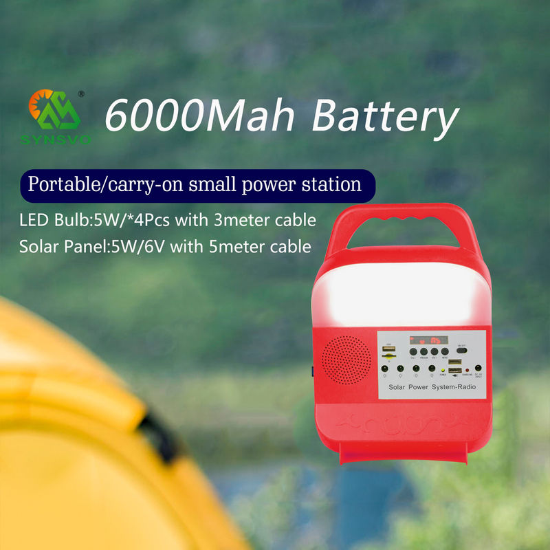 generator-Beleuchtungssystem Kit Handed Type 6000Mah 5kw tragbares Solar